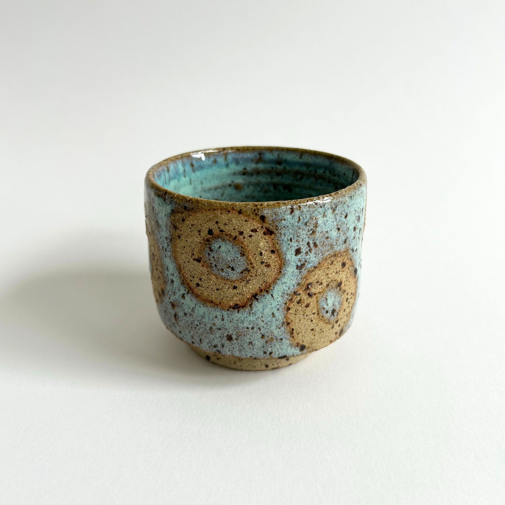 Blue glazed cups